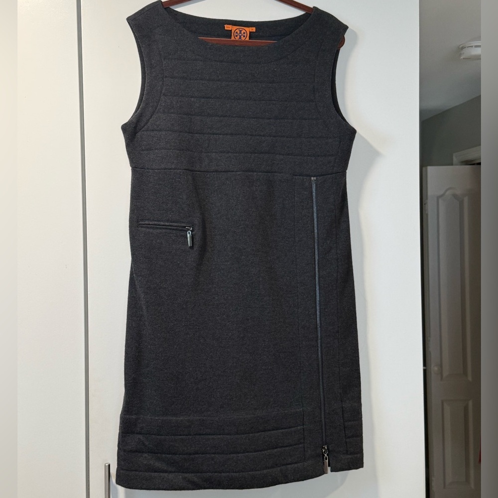 Tory Burch Charcoal Sleeveless Mini Dress